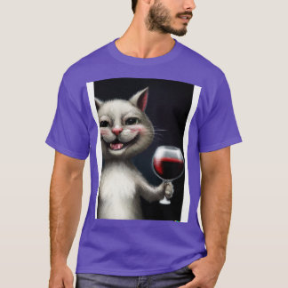 Katt med Vin 1 T Shirt
