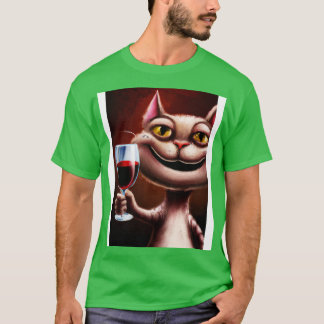 Katt med Vin 2 T Shirt