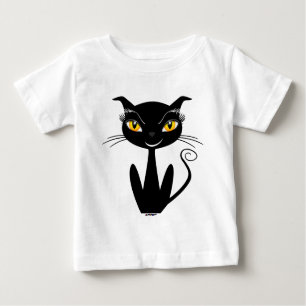 Katt med vismisk svart katt tee shirt