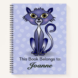 Katt med vit trådlös bakgrundsdator