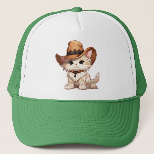 Katt med Western Hat Clipart-85247 Keps (Framsida)