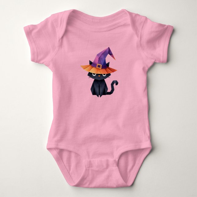 Katt med Witch Hat T Shirt (Framsida)