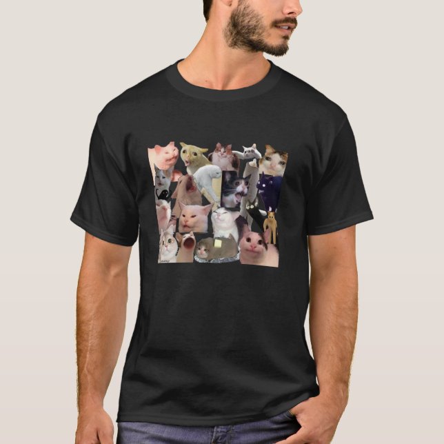 Katt Meme Alla Dumma Katter T Shirt (Framsida)