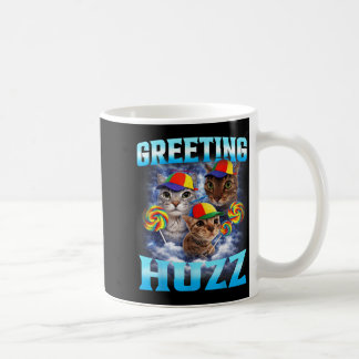 Katt Meme Hälsningar Huzz Roligt Kaffemugg