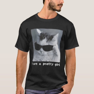 Katt Meme I är en Söt flicka Kitten Cute Cat Meme T Shirt