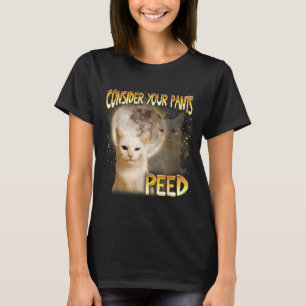 Katt Meme Katt Älskare Katt Mamma Roligt Överväg D T Shirt