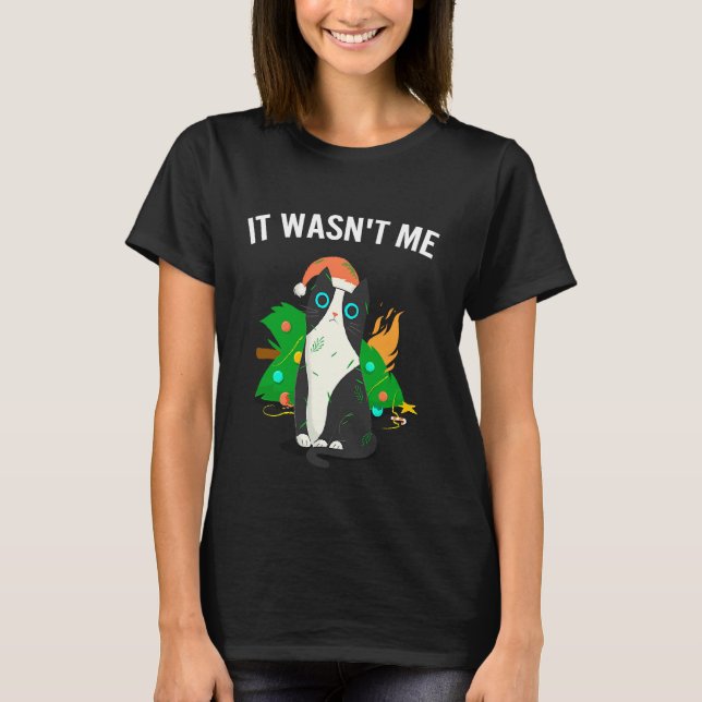 Katt Meme  Katt  Meowy Julgransbelysning  1 T Shirt (Framsida)