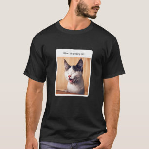 Katt Meme När Jag Dricker Ea T Shirt