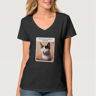 Katt Meme När Nån Tar Med Sig LökRingar T Shirt