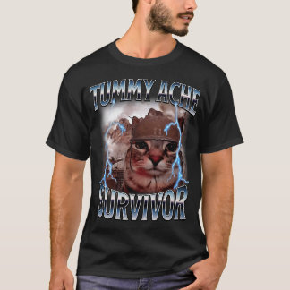 Katt Meme överlevare för magont T Shirt