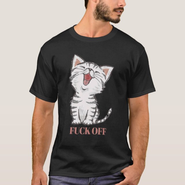 Katt Meme Retro Stil Vintage Katter T Shirt (Framsida)