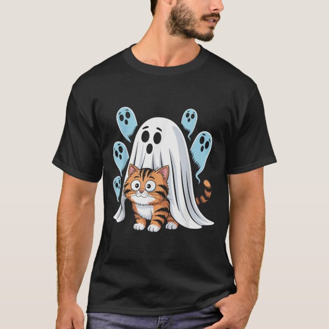 Katt Meme Rolig Sök Halloween Kitty  T Shirt (Framsida)