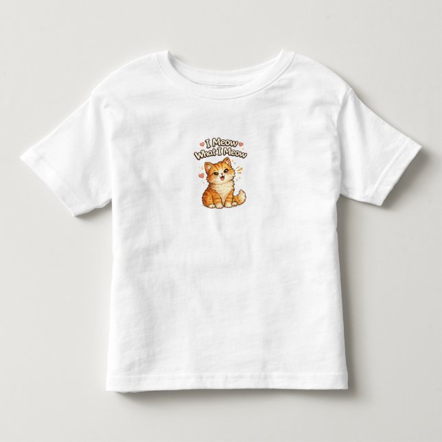 Katt Meme | Rolig Söt Katt Humor Design T Shirt (Framsida)