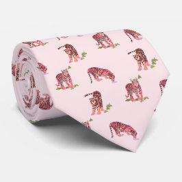 Katt Meow Tigers på Rosa nacke Slips
