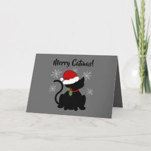Katt   "Merry Catmas! 5-tums x7-julkort Kort