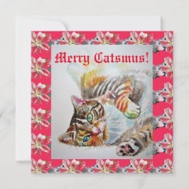 Katt Merry Catsmas - julkort Kort