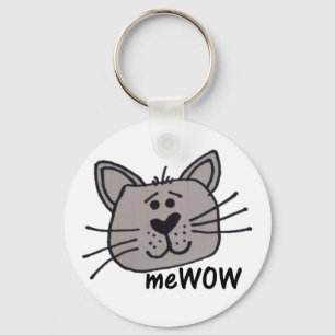 Katt MeWOW anpassade Keychain Nyckelring