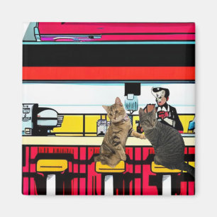 Katt Middag Magnet