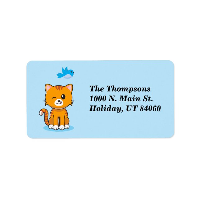 Katt: Mischievent/Returetiketter Adressetikett (Framsidan)