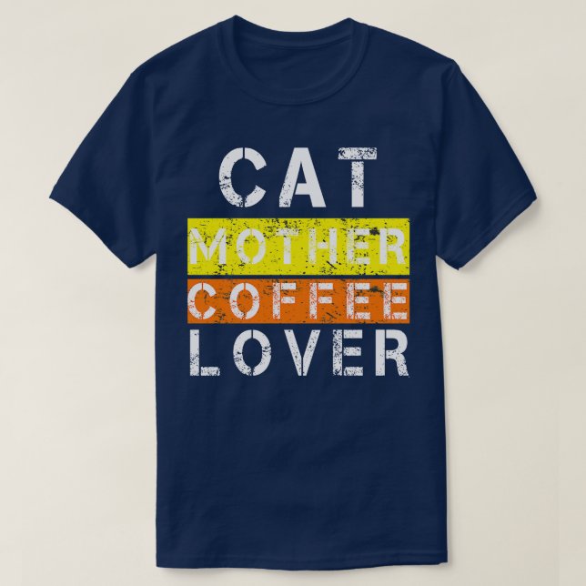 Katt mor kaffe älskare 105 t shirt (Design framsida)