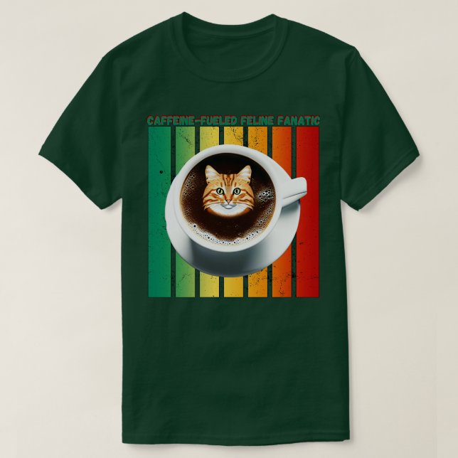 Katt mor kaffe älskare 20 t shirt (Design framsida)