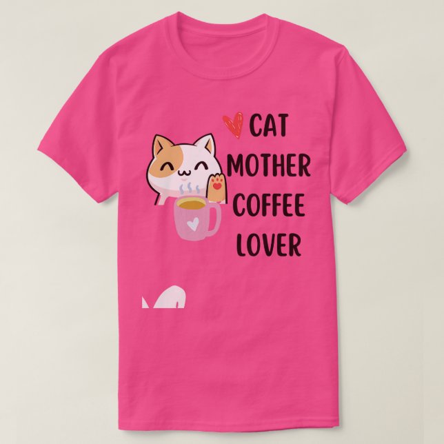 Katt mor kaffe älskare kaffe kaffe älskare katt mo t shirt (Design framsida)