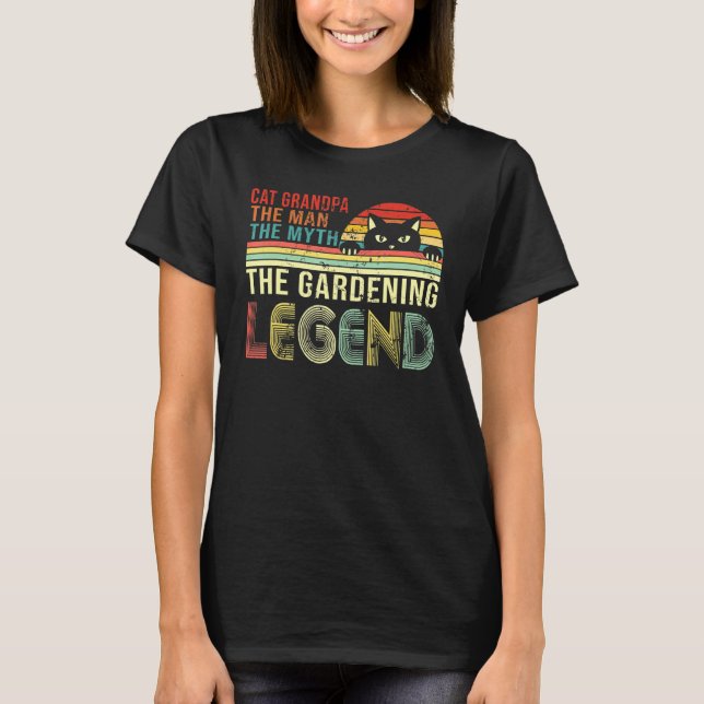 Katt morfar mannen, myten  Lycklig F T Shirt (Framsida)