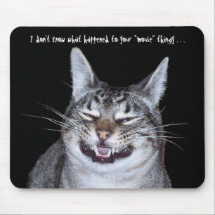 Katt ’Mouse saknas’ Mousepad Musmatta