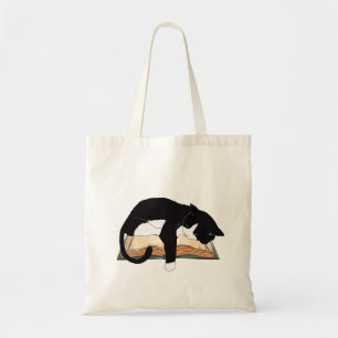 Katt Nap, katt-totebag, tote-for-catmoms Tygkasse