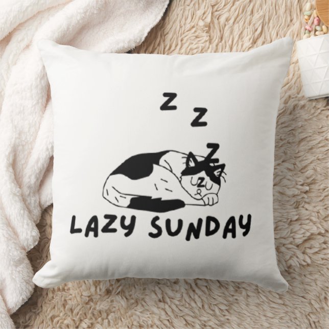 Katt Nap Söndag kudde (Filt)
