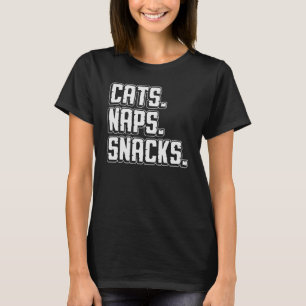 Katt Naps Snacks Pets Owner Parent Parent Kärlek C T Shirt