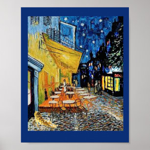 Katt, nattkaféparodi, Van Gogh Poster