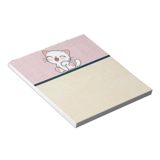 Katt Notepad Anteckningsblock (Vinklad)