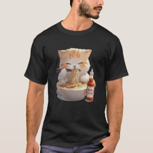 katt Nudelsås Japansk T Shirt