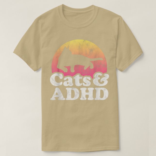 Katt och ADHD-Manar, kvinnokatt T Shirt (Design framsida)
