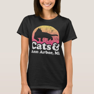 Katt och Ann Arbor, MI Manar eller Katt och Mi T Shirt
