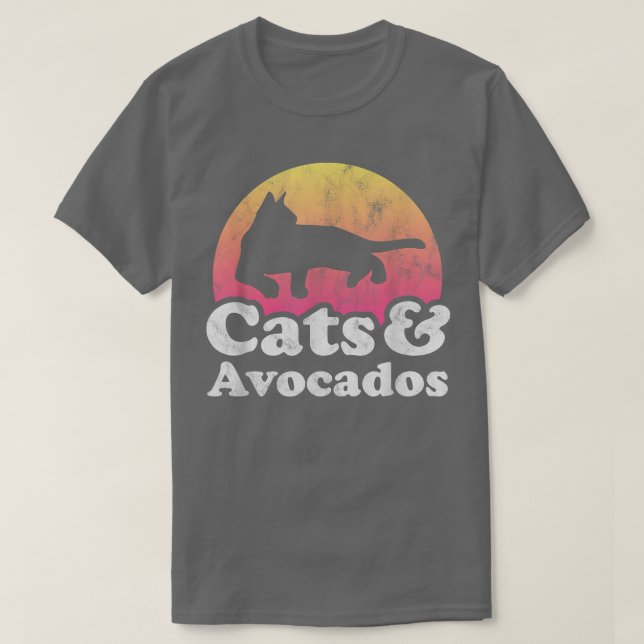 Katt och Avocados Manar eller Womens Cat och Avoca T Shirt (Design framsida)