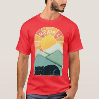 Katt och berg t shirt