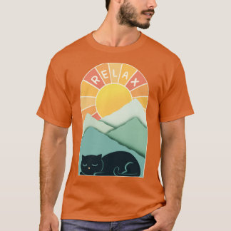 Katt och berg t shirt
