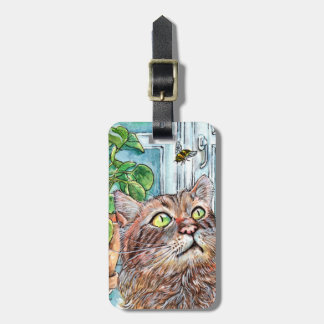 Katt och bi bagagebricka