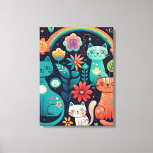 Katt och blommor av typen Cats och Flowers av type