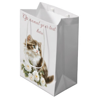 Katt och blommor Grattis på födelsedagen Wish