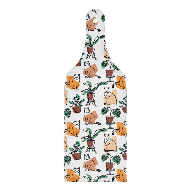 Katt och blommor i teckning-konst (Framsidan)