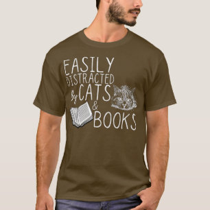 Katt och Bokar Bok Älskare har lätt kunnat dela ut T Shirt