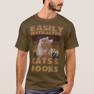Katt och Bokar Bokar Katt Bok T Shirt