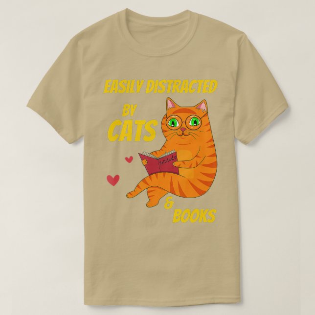 Katt och Bokar har lätt fått utdelning för Katt oc T Shirt (Design framsida)