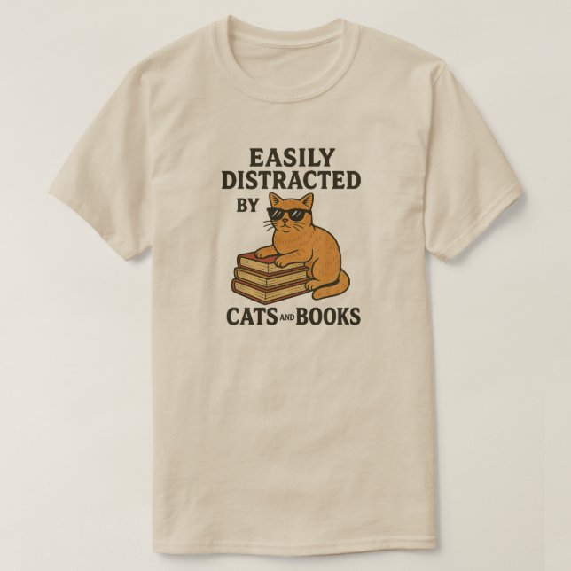 Katt och Bokar har lätt fått utdelning T Shirt (Design framsida)