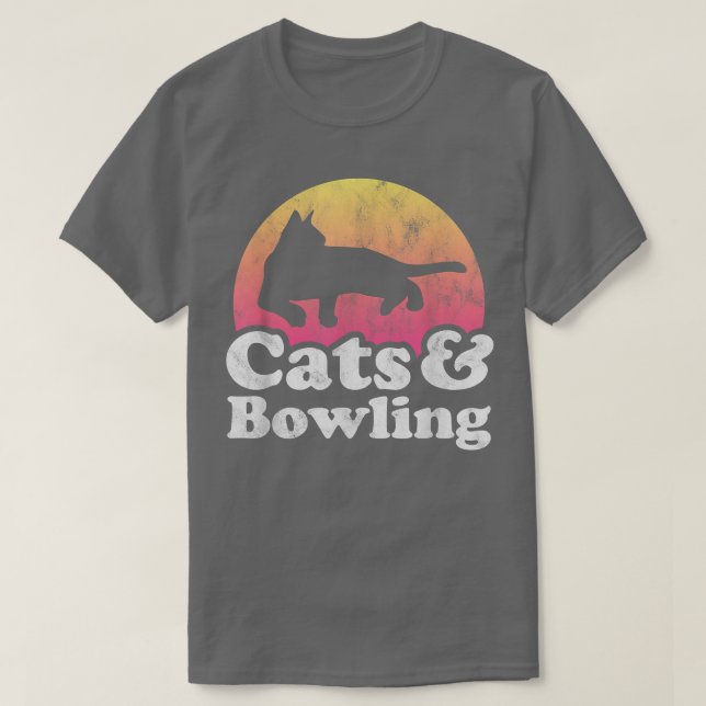 Katt och Bowling Manar Katt och Bowling  T Shirt (Design framsida)