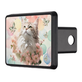 Katt- och Butterflies-Rosa Pastellkritor Dragkroksskydd