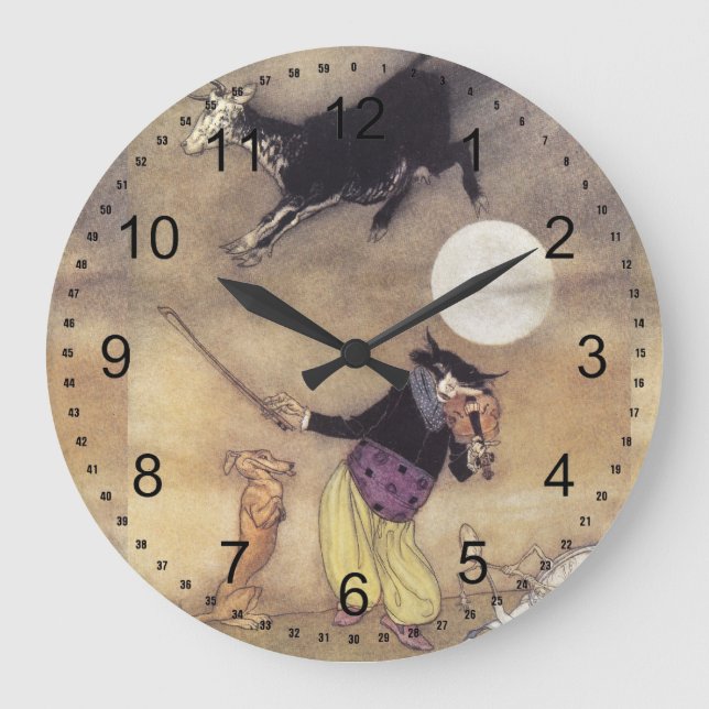 Katt och damm stor klocka (Framsida)